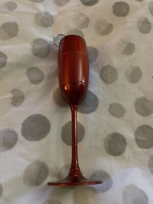 Novelty Lighter - Champagne Flute - Refillable - Red - Image 1 of 4