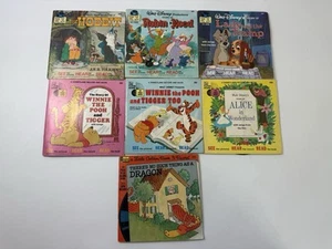 Vintage Disney Disneyland Read Along Book And Record 45 RPM 7” Lot of 7 Hobbit - Picture 1 of 23