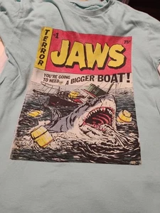 Jaws You're Going To Need A Bigger Boat Aqua Cotton T-shirt Size S - Picture 1 of 17