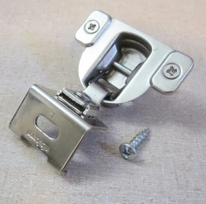 One NEW BLUM CABINET HINGE 38.355-01 w/ Base Plate 138.2/24, 1-1/2" Overlay - Picture 1 of 3