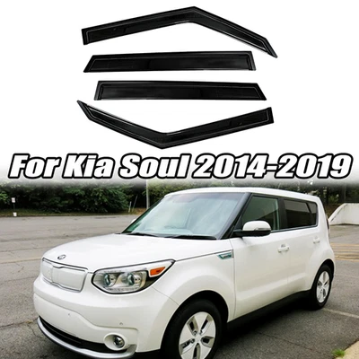 Para Kia Soul 2014-2019 KDM 3D Estilo Ondulado Visera de Ventana Protector de Lluvia Deflector de Ventilación Foto 1 de 4