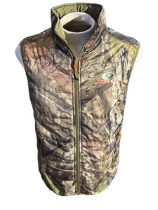 Mossy Oak Break Up Camo Reversible Vest Men Size M 3M Thinsulate Puffer Hunting - Picture 1 of 7