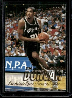 1997-98 Fleer Tim Duncan Rookie RC #201 Spurs - Imagem 1 de 2