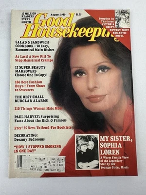 Good Housekeeping Magazine - Aug 1980 Sophia Loren, recipes, how to stop smoking — 第 1/4 张图片