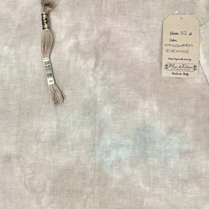 Mani Di Donna 32 ct multi color hand dyed linen Halloween Evening cross stitch - Picture 1 of 2