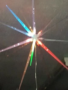 Timer a batteria 50 cm cambio colore 14 LED meteor Natale interno esterno Regno Unito - Foto 1 di 3