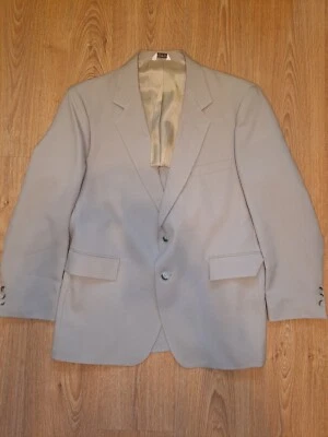 Abrigo Deportivo Haband DE COLECCIÓN Para Hombres 44R Beige Blazer Traje Chaqueta Hecho en EE. UU. Foto 1 de 4