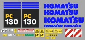 Komatsu Pc130 decalcomanie adesivi kit Completo - Photo 1/1
