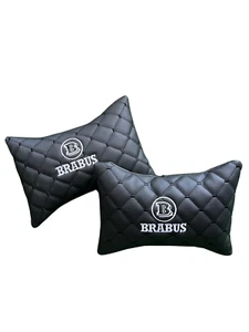 For BRABUS Leather Breathable Headrest Pillow, Car Neck Pillow Set - 2 PCS, A++ - Picture 1 of 4