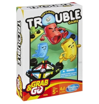 Pop O Matic Trouble Grab & Go Game for 2-4 Players - Image 1 of 3