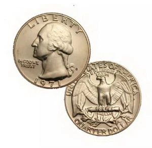 1971 S US Mint Washington Proof 25 Quarter Coin - Picture 1 of 1