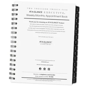 Executive 2025 Appointment Book Planner Refill - Medium 2025 New Edition - Picture 1 of 8
