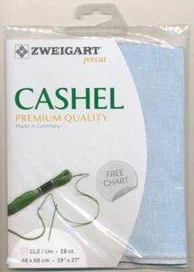 Zweigart Precut Cashel 3281 28Ct/11.2St 48x68cm Linen Ice Blue - Bild 1 von 1