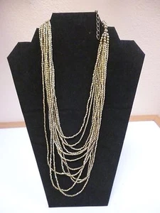 NWT Beautiful Pier 1 Imports Elegant Necklace Chain Gold Beaded 26" RETAILS $30 - Picture 1 of 5