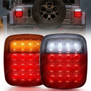 Par de luces traseras LED luz de reversa de giro de freno para Jeep Wrangler TJ 1997-2006 - Imagen 1 de 12