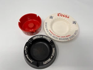 Vintage Lucky Light Draft & 2 Coors Aschenbecher - 3er Set - Bild 1 von 7