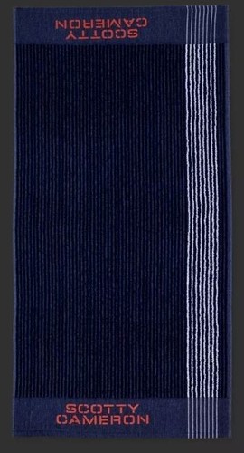Scotty Cameron Vintage Caddy Towel, Navy-White-blue , Brand New