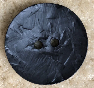 GENUINE BLACK HORN BUTTONS 1 3/4"  LINA BLACK HORN ~SEWING CRAFT EMBELLISHMENT - Image 1 of 2