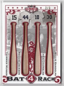 MUNSON / JACKSON / RANDOLPH - YANKEES - 2022 LUMBER KINGS BAT RACK #'d 2/3 WHOA! - Picture 1 of 2