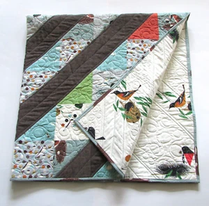 Charley Harper Bird Architects Cotton Quilt by Susan Slusser Clay 58" - Picture 1 of 14