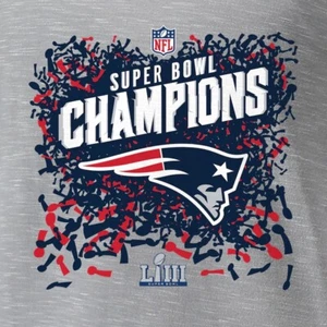 New England Patriots SUPER BOWL LIII 53 CHAMPIONS NFL Locker Room T-Shirt Large - Picture 1 of 5