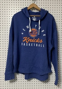 Fanatics New York Knicks Women’s NBA Heather Blue Pullover Hoodie Iconic 3XL - Picture 1 of 5