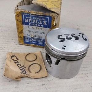 AJS Hepolite 66M / M +0.010 Piston With Rings Pin & Circlips NOS, 11221 10817 - Picture 1 of 4