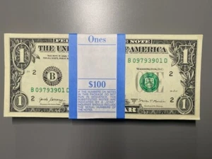 BILLETES DE 100 USD1 - 2017A SIN CIRCULAR - BILLETES DE 1 DÓLAR - TOTALMENTE NUEVOS - Imagen 1 de 1