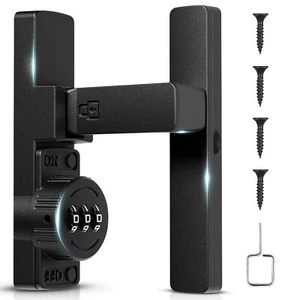 Keyless Barn Door Lock - 3-Digit Password Security Latches for Sliding Doors/... - Picture 1 of 6