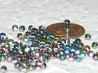 30 pièces verre miniature vitrail foncé minuscules boules de cristal bulles de fées 3 mm *