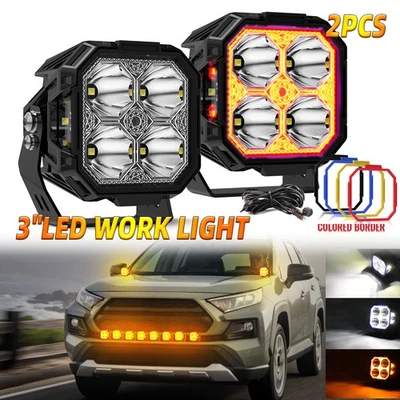 2x Luz de direção pilar LED A com atirador lateral branco âmbar para Ford Ranger 2019-up - Imagem 1 de 4