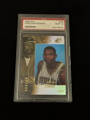 1999-00 SPx Rookies/3500 #95 Jonathan Bender Rookie RC - Calificado PSA 9 Como Nuevo MT Foto 1 de 2