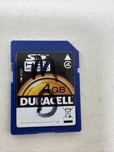 Duracell 4GB SD Memory Card Secure Digital High Capacity Speed SDHC - Picture 1 of 2