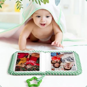 Baby Soft Fabric Photo Album Toy-Style Memory Book For Infants - Picture 1 of 30