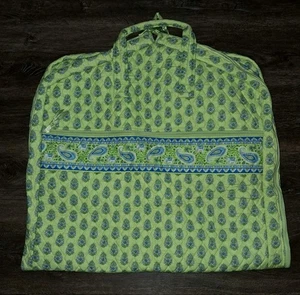 Vera Bradley Garment Bag Lime Green Citrus Blue Paisley Retired Pattern 47 x 24 - Picture 1 of 7