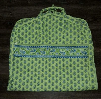 Bolso de Ropa Vera Bradley Verde Lima Azul Cítrico Paisley Retirado 47 x 24 De Colección Foto 1 de 4