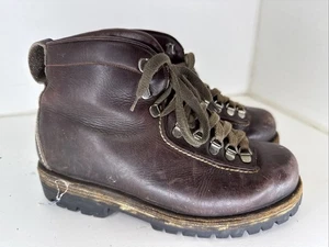 VINTAGE MUNARI, REI ITALY LEATHER HIKING BOOT vibram Womens 5.5 - Picture 1 of 7