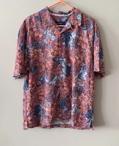 Tommy Bahama Camp Hemd Gr. L Island Zone Greek Batik Seidenmischung Tropical - Bild 1 von 5