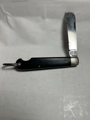 Faca de bolso dobrável vintage era Vietnã Camillus estilo marinho corda lâmina única - Imagem 1 de 4