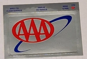 "AAA" Triple A Motor Club Reflective Foil Car Decal Bumper Sticker AAA - Picture 1 of 3