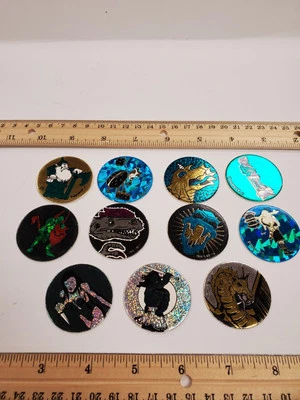 Lote de 11 Pogs Fantasía Metálica 1994 Slam Tek Caballero Dragón Brillo Pegaso 41 Foto 1 de 4