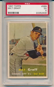 1957 Topps Milt Graff (Rookie Card) (#369) PSA5 PSA - Picture 1 of 2