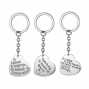 3pcs Heart Pendant Key Chain Keyring Teacher's Day Graduation Thanksgiving Gift - Picture 1 of 7