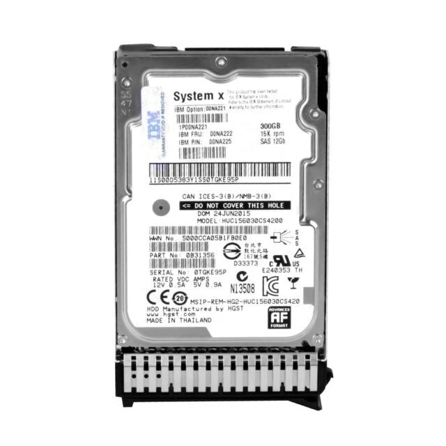 IBM 00NA222 300GB, 15000 RPM, 2,5" Disco Rigido Interno