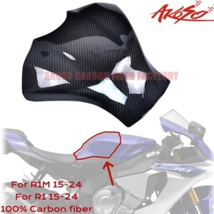 For Yamaha R1 R1M Carbon Fiber Tank Cover Protector Fuel Fairing Kit 2015-2024 - Picture 1 of 10