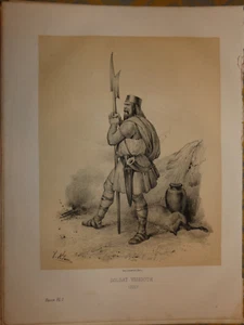 Gravure XIXe Adam : Soldat visigoth 375 - Picture 1 of 1