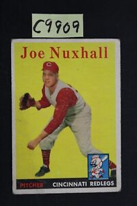 Vintage 1958 Topps - JOE NUXHALL - Cincinnati Reds Card #63 (C9909