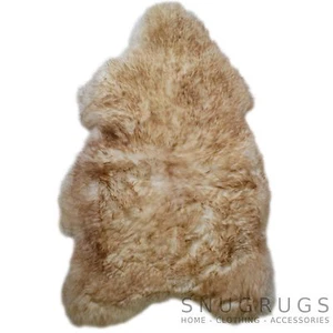 Tappeto in vera pelle di pecora 100% morbida - punta marrone chiaro - Foto 1 di 1