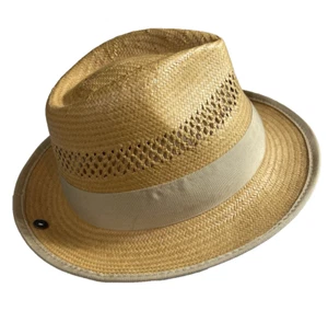 Women's Peter Grimm True Charcter Natural Fiber Fedora Hat One Size - Picture 1 of 8