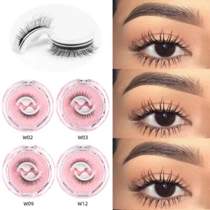 3D False Eyelashes Self-Adhesive Reusable Natural Fake Lashes Extension Makeup V - Picture 1 of 17